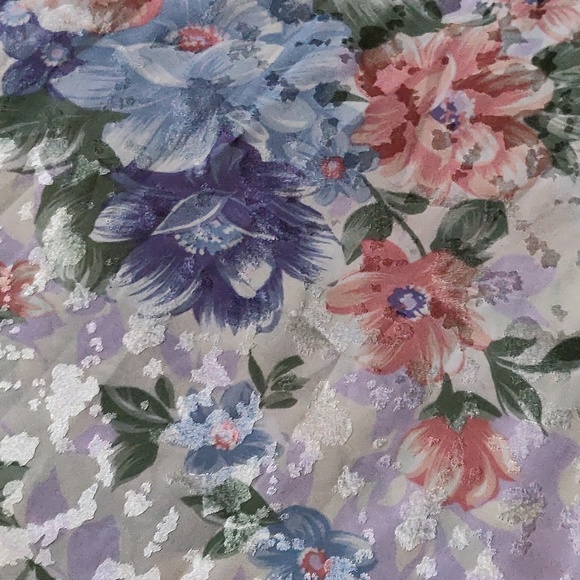Vintage Pastel Floral Blouse - Size Small - Picture 4 of 5